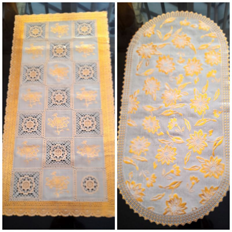 Taplak meja ruang tamu / Taplak meja anti air / Taplak meja gold