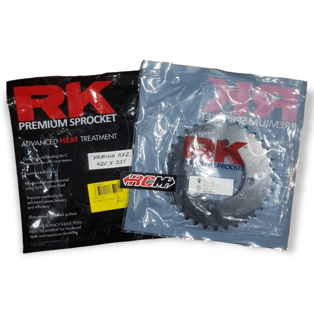 GIR GER GEAR BLK BELAKANG RXZ RXKING RX KING JUPITER VEGA YAMAHA LUBANG 4 428X33 T 428 X 33T 33 T ORI ORIGINAL RK ASLI