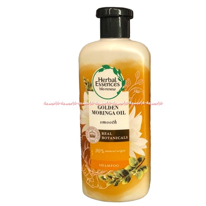 Herbal Essence 400ml Golden Moringa Oil Smooth Real Botanicals Shampoo Natural Arigin Sampo Herbalessence Morianga