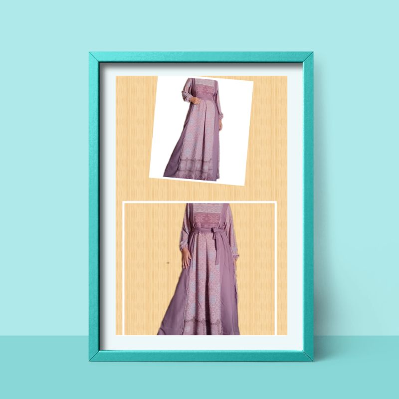 Gamis Kenta Lionel Busui Resleting Tali Pinggang