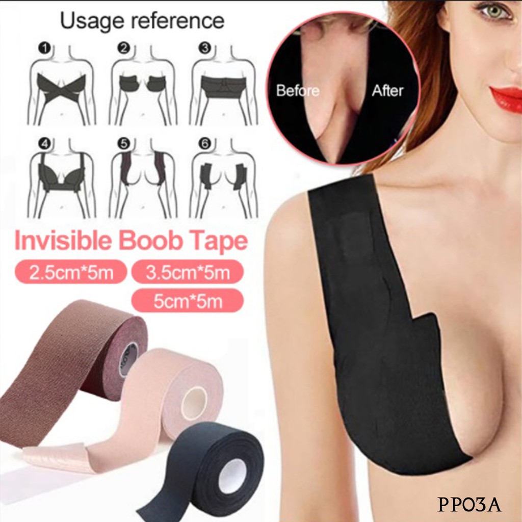 [STOK TERBATAS] BRA TAPE NIPPLE COVER BODY TAPE PENGGANTI BRA HITAM NUDE PP03