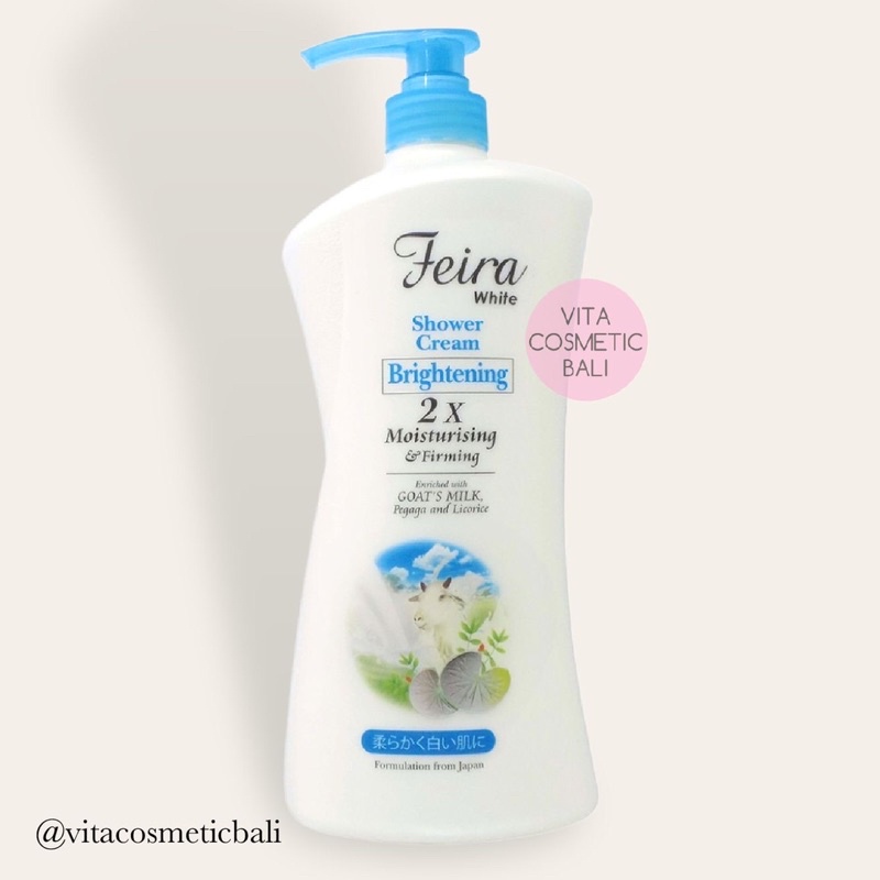Feira White Goat's Milk Shower Cream 1000Ml sabun mandi cair body wash