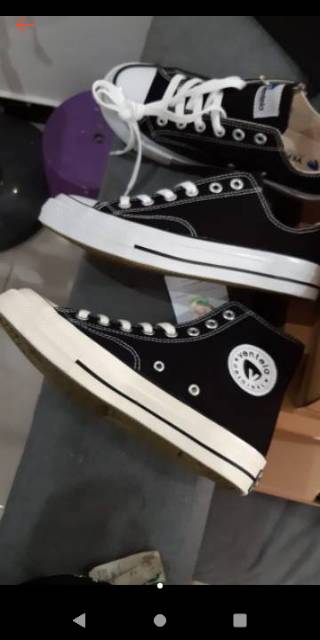 VENTELA BTS 70`S HIGH BLACK NATURAL DAN BLACK WHITE GLOSSY-7