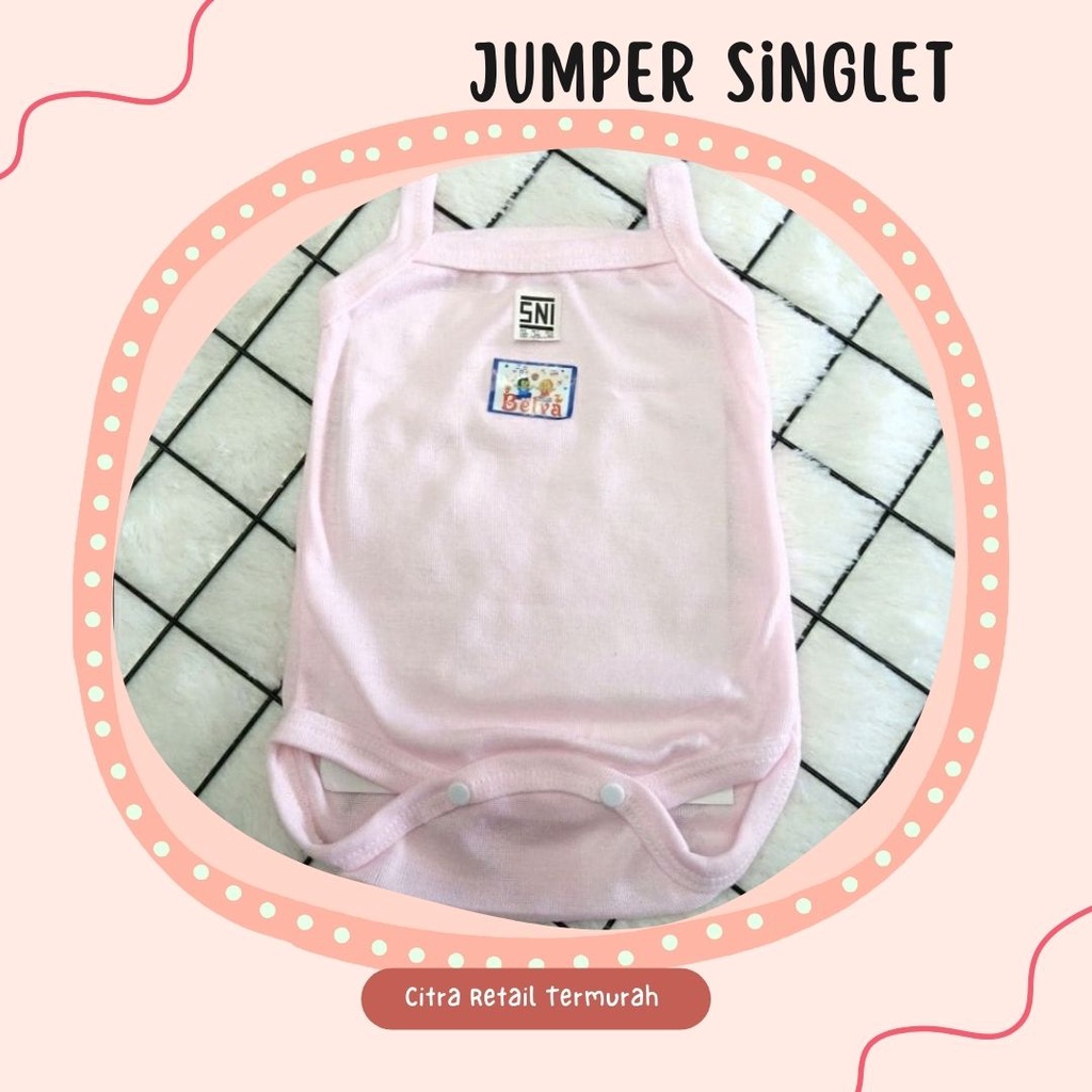 Singlet Jumper tanktop bayi | singlet anak perempuan jumpsuit | pakaian dalam baju katun polos warna murah | Giftset Kado Kelahiran Bayi Yongkid