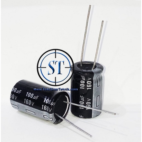 Capacitor Elco 100uF/160V Kapasitor Elko 100 Micro 160V 100uF/160 High Quality