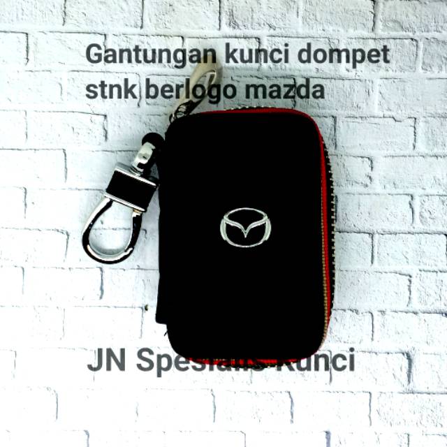 Gantungan kunci dompet stnk berlogo mazda