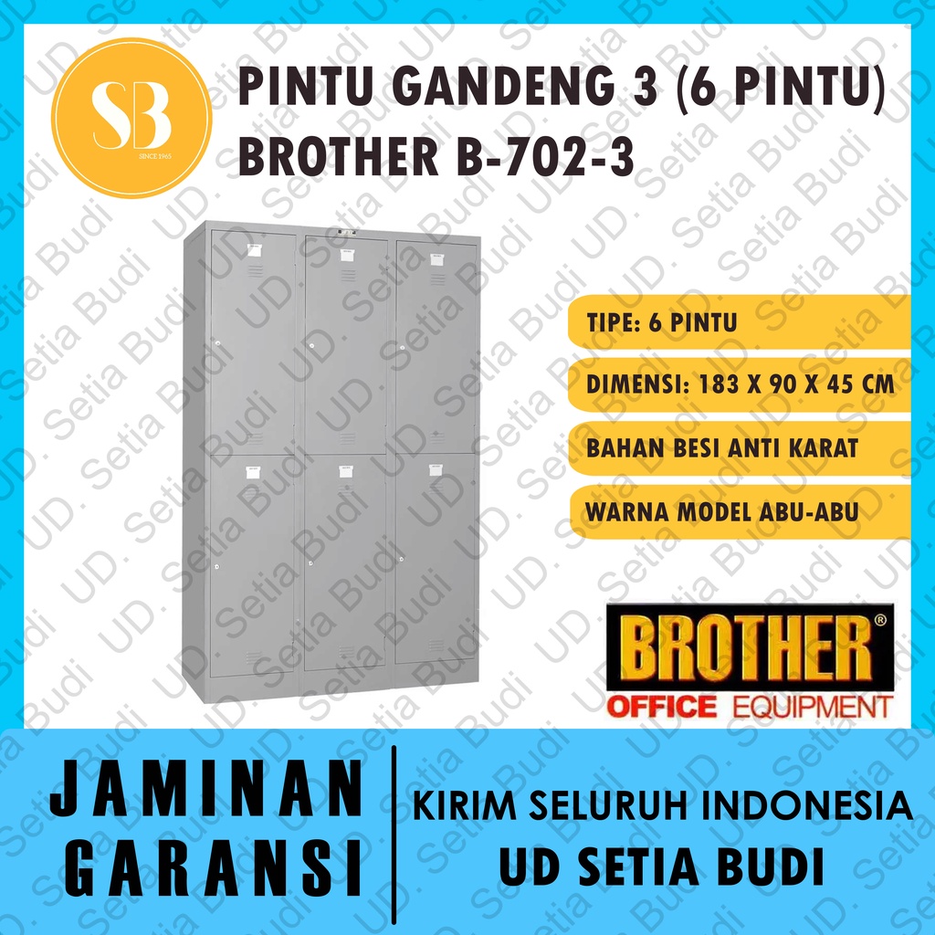 Loker Pintu Lemari Locker (6 Pintu) Brother B-702-3