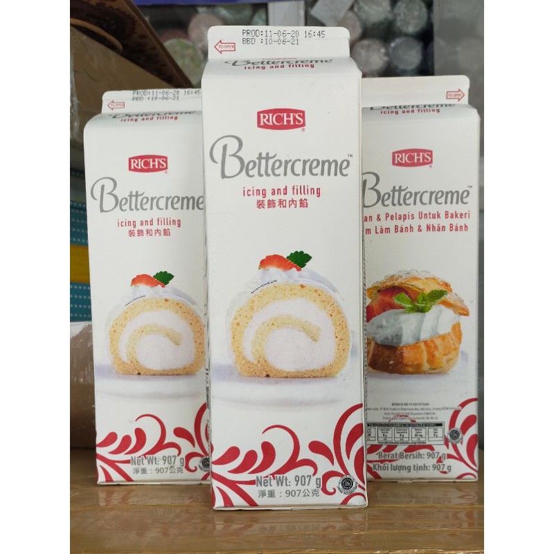 

1kg Butter Cream Rich/BetterCreme Rich/Krim Kue Ulang Tahun