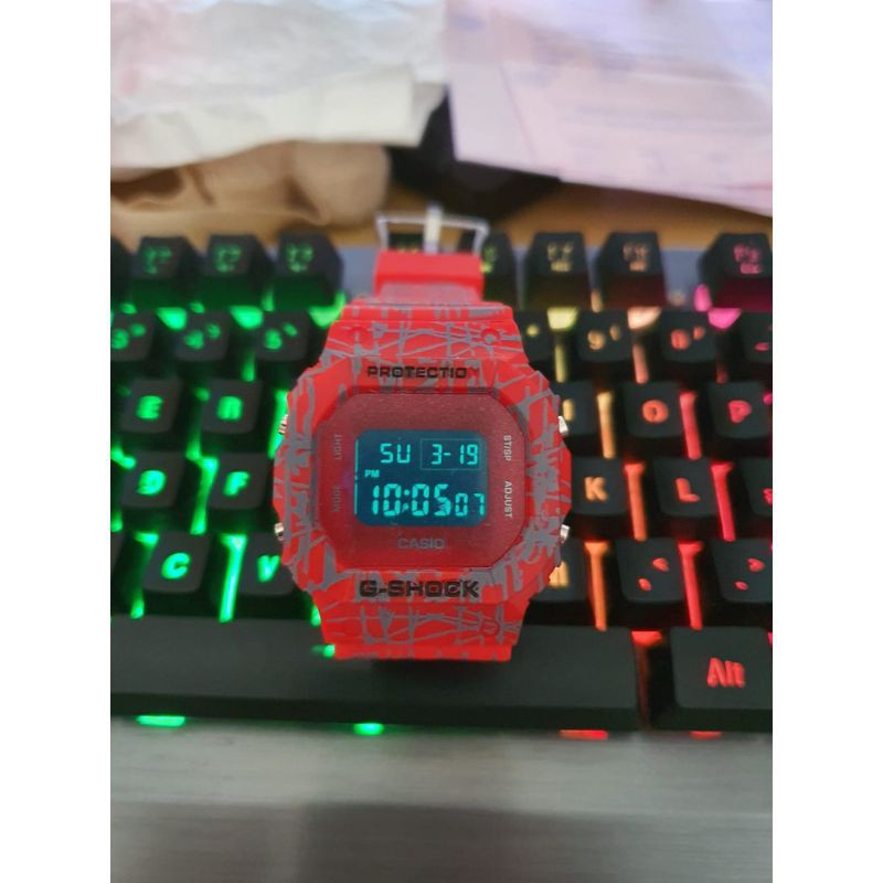 DW 5600 MOTIF TRIBAL - JAM TANGAN PRIA GSHOCK CASIO DW5600 TRIBAL ANTI AIR