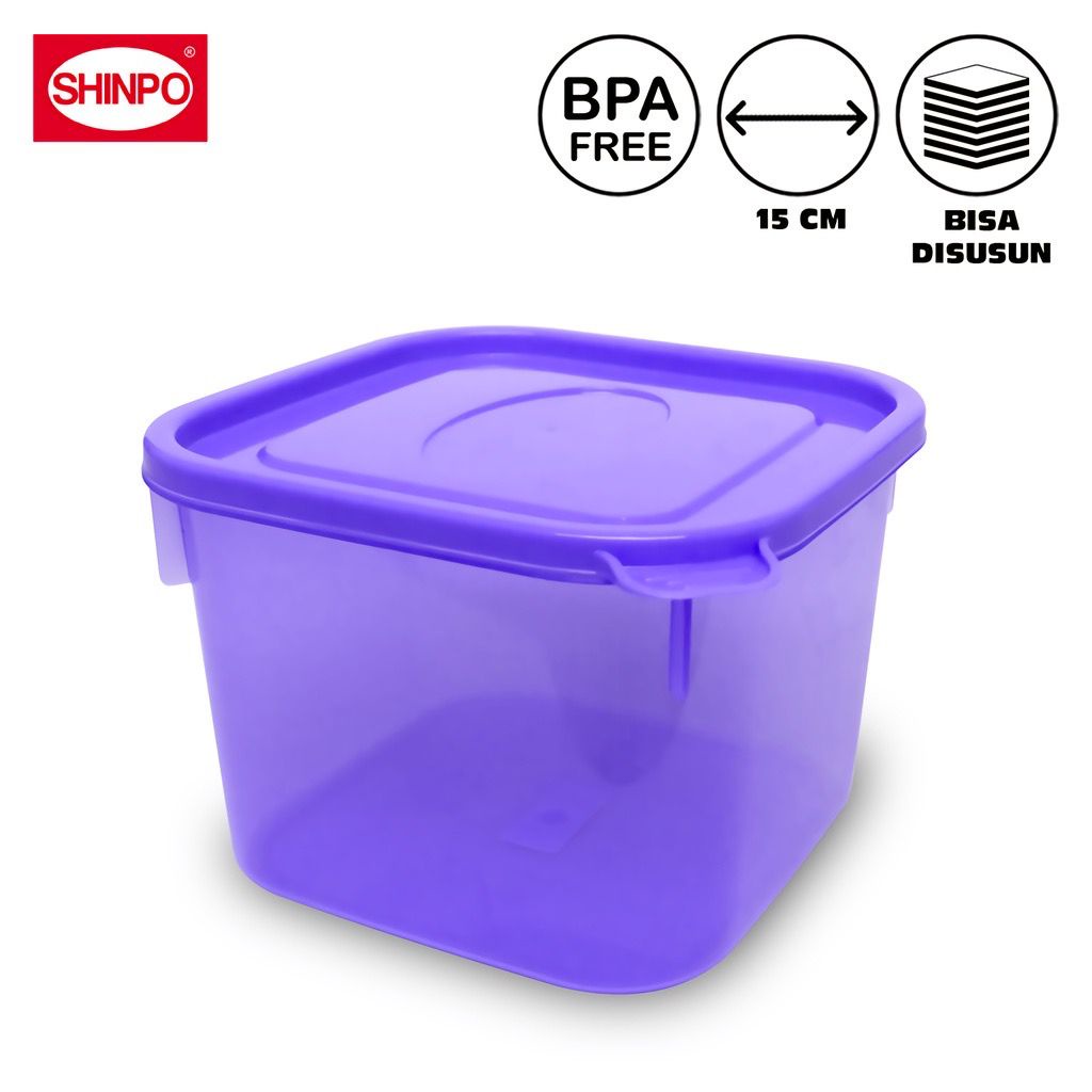 SHINPO Toples Plastik Ukuran M 1.65 L Tempat Cemilan Boccadillo Food Storage BPA FreeSPO-SIP-304M