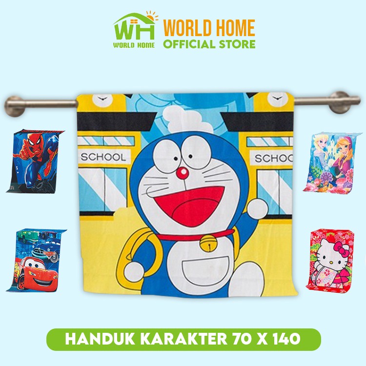 Handuk Mandi Karakter Anak Microfiber 70X140Cm Murah Berkualitas Handuk Karakter Lucu Handuk Murah Dikirim Random WFS