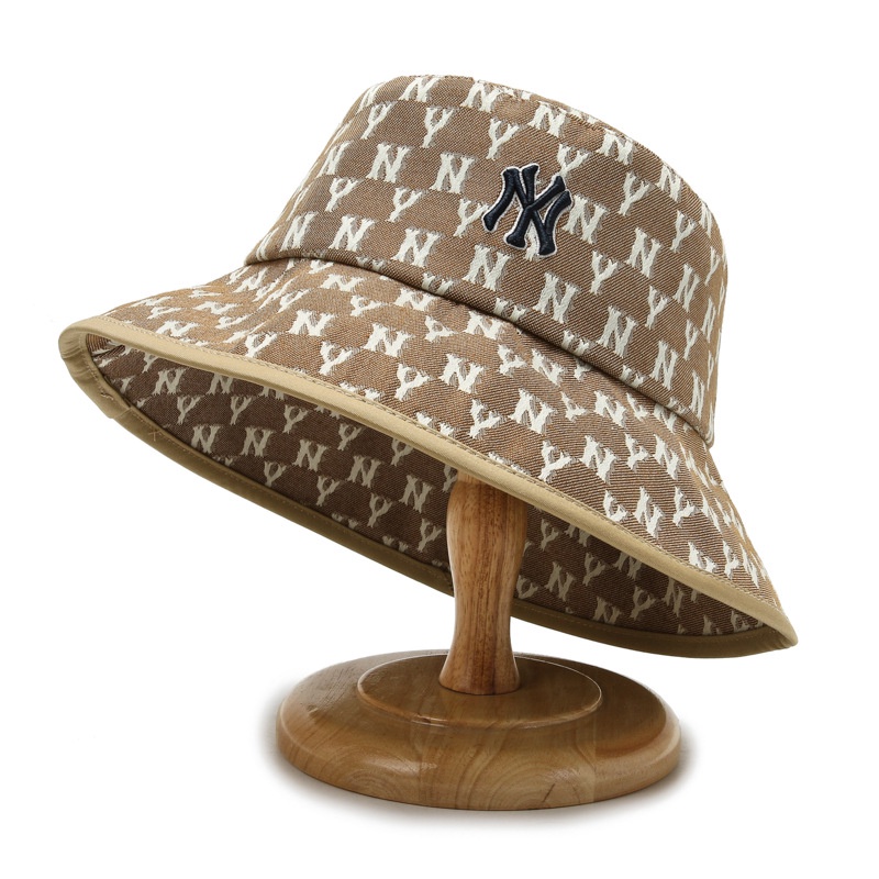 NEXTSTOP-136 Topi Bucket Wanita Gaya Kasual Bordir Pantai Hat Visor Lebar outdoor