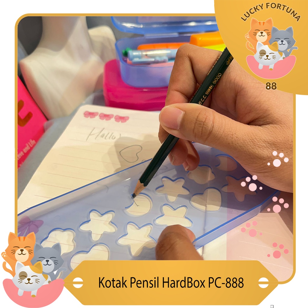 

[LuckyFortuna88] Kotak Pensil Hardbox Plastik Perlengkapan sekolah lucu murah tempat pencil lucu murah