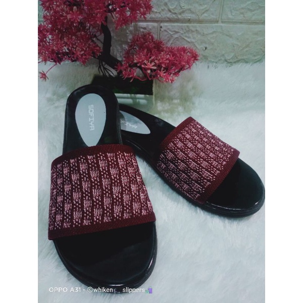 sandal wanita trepes slop rajut import