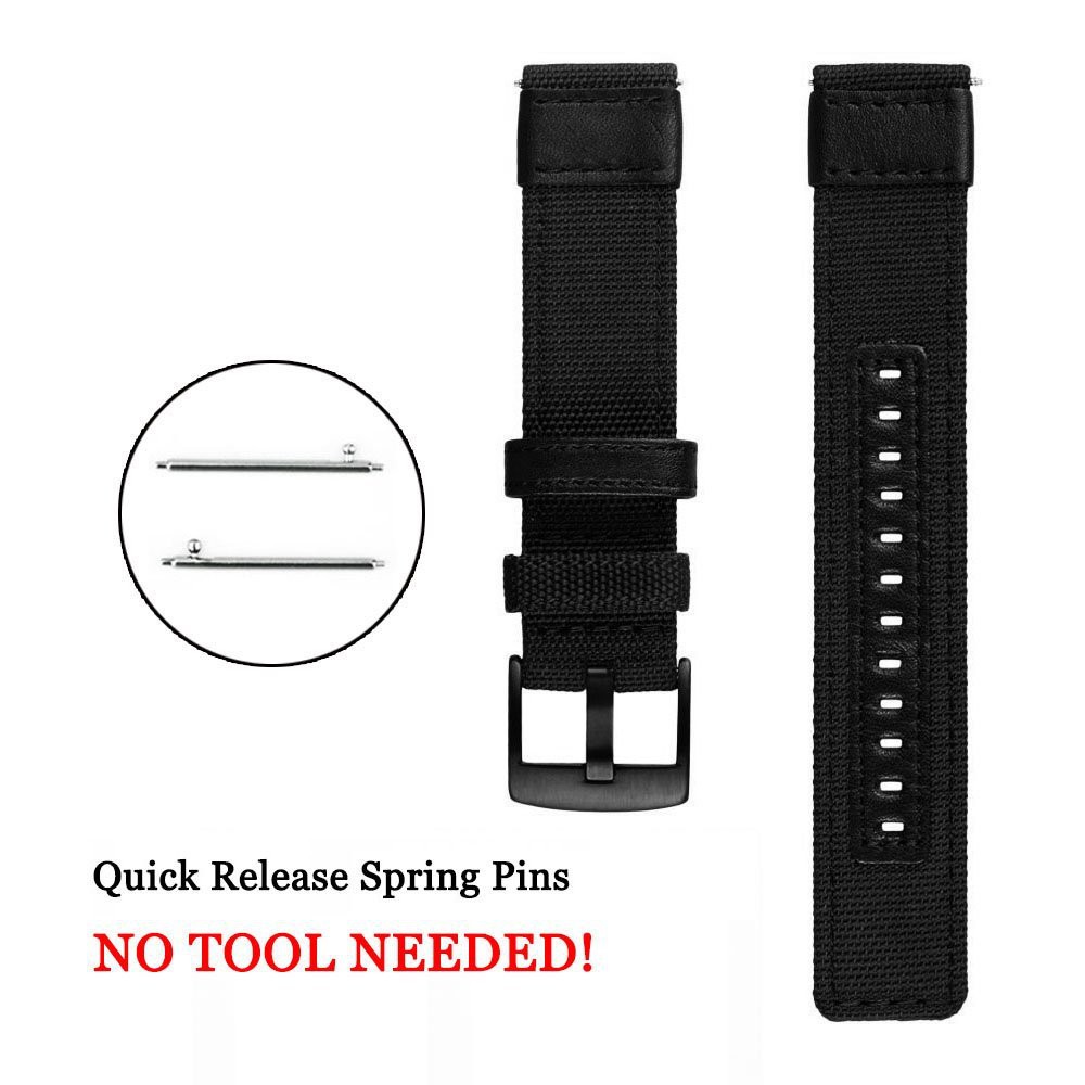 Woven Nylon Strap Samsung Gear S3 With Quick Release Pin System 22mm