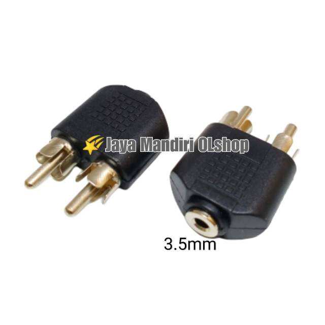 Jack T RCA 2 Jack To Socket Mini 3.5MM