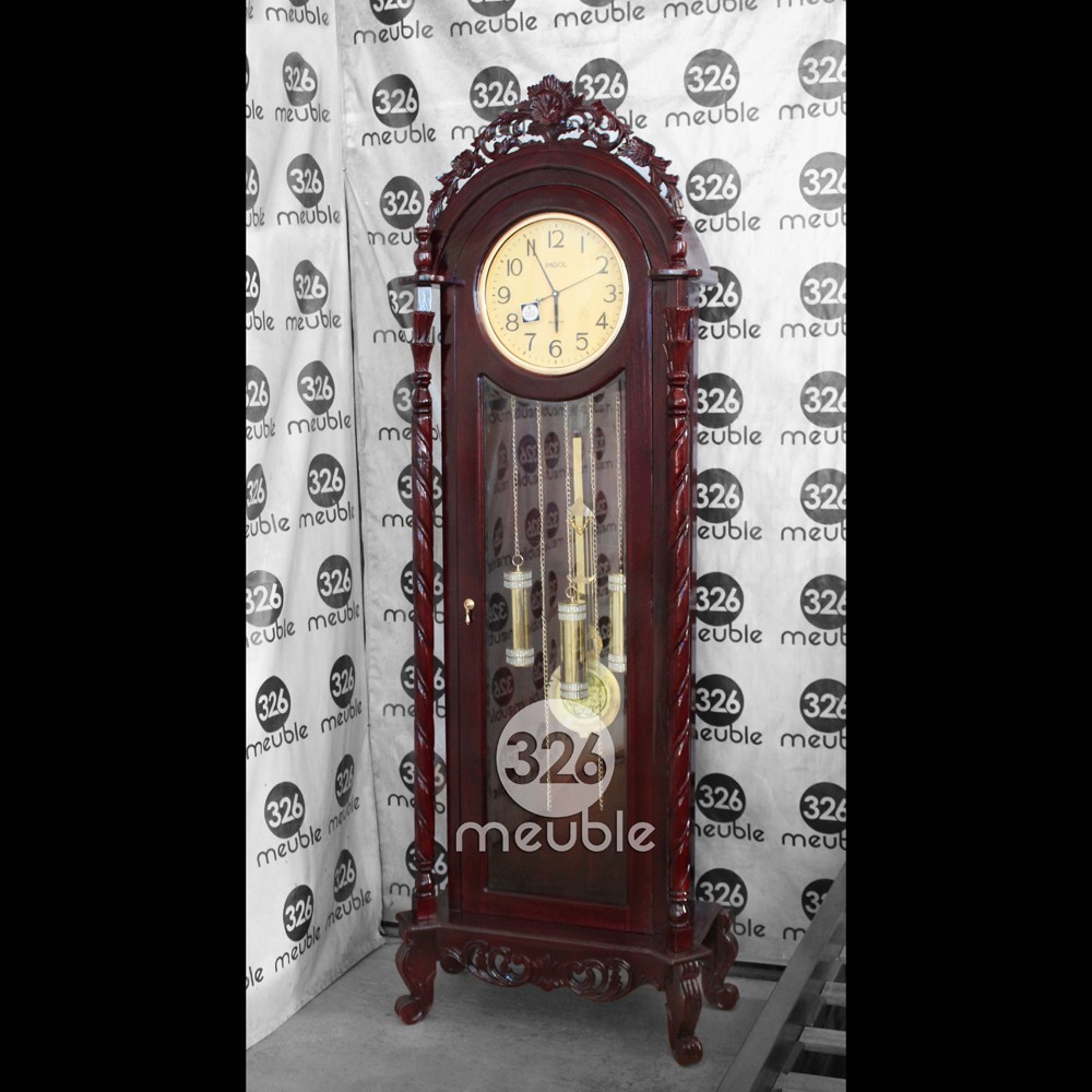 Lemari Jam Hias Ulir Mebel Jepara - Almari Jam Hias Jati Mebel Jepara