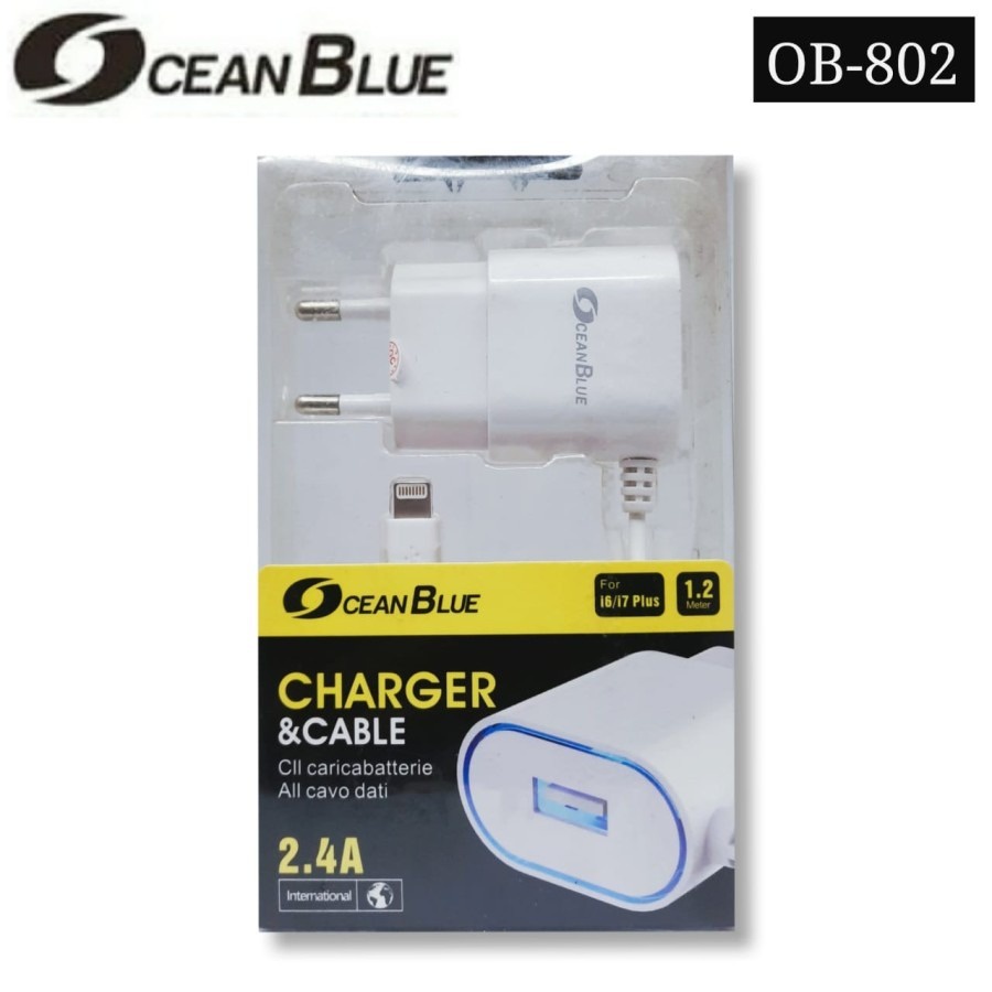 Ocean Blue OB-802 2.4A USB Lightning Charger Hp Fast Charging