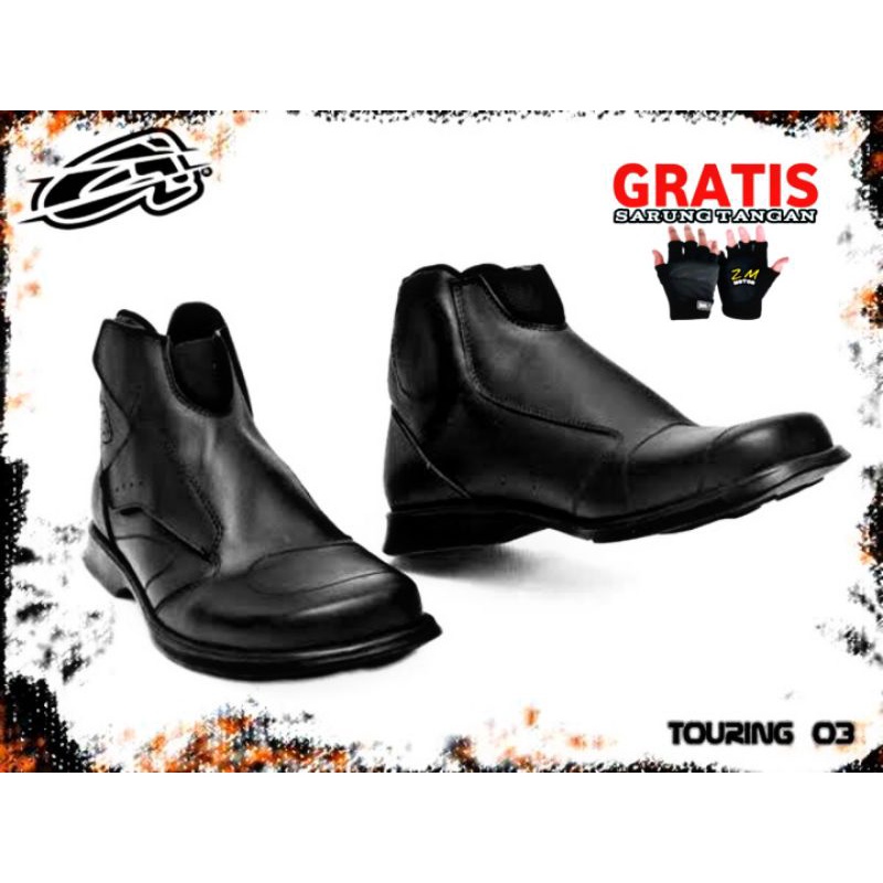 sepatu touring kulit ahrs 03