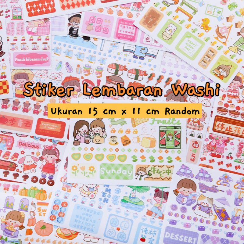 

Stiker Dekoratif Lembaran Bahan Washi