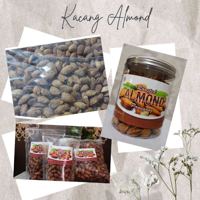 

Kacang Almond/Cemilan sehat untuk oleh-oleh haji/umrah/Kemasan 1Kg