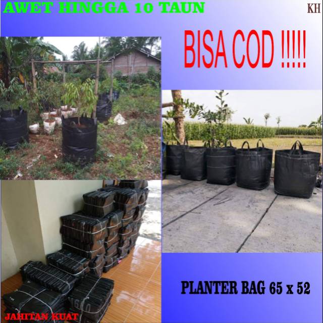Planter Bag 200 Liter Terpal Tebal | Planterbag Hitam Pot Tanaman Besar Polybag Kuat Media Tanam Say