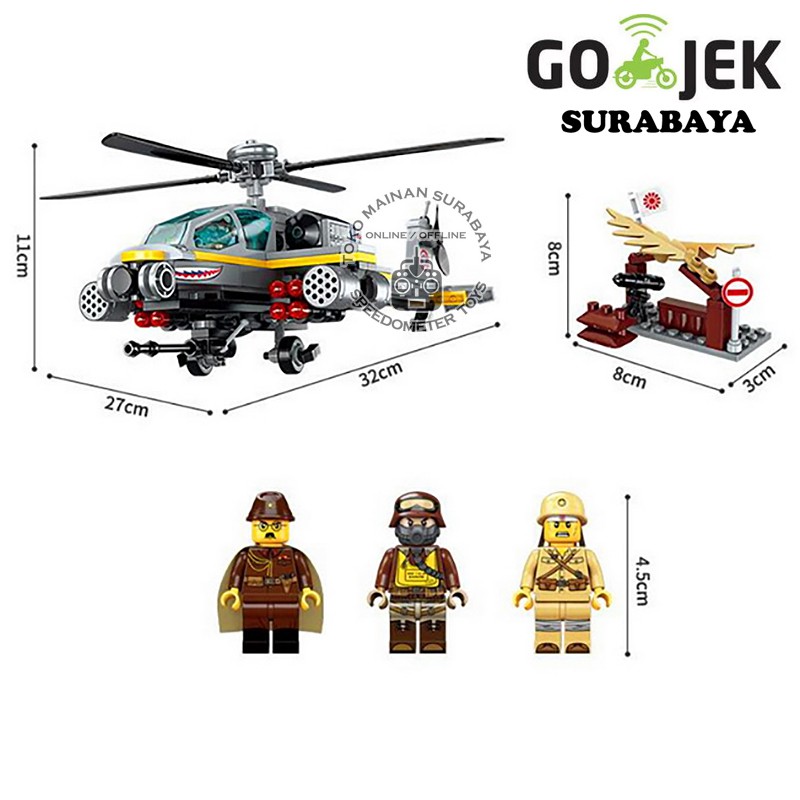 Blocks Murah (lego) Qman 1719 Apache Raid Superhero| Mainan Edukasi Anak