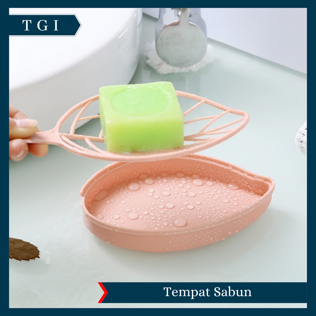 TGI - TEMPAT SABUN BATANG MOTIF DAUN | BATHROOM ANTI SLIP SOAP HOLDER | TEMPAT SABUN ANTI SLIP