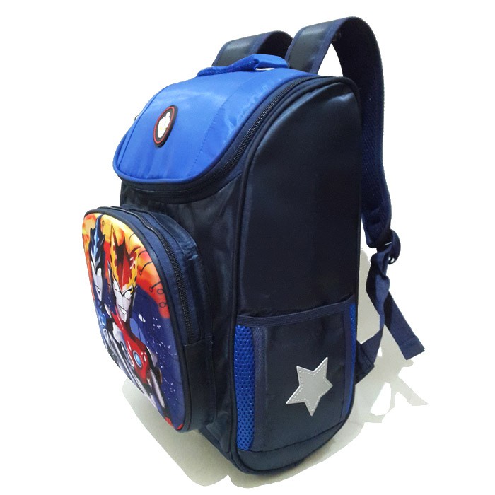 Tas SD TK Anak Sekolah Cowo Superhero Ultraman Spiderman Batman Captain Karakter Dinosaurus Panda Tas Anak Laki Laki