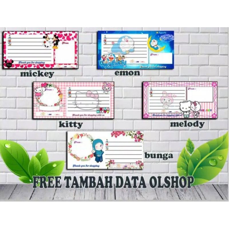 

Kertas pengiriman olshop free data olshop