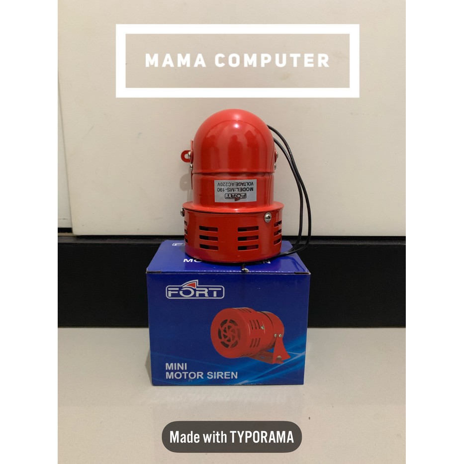 Motor Sirene Red Metal Case MS-190M Fort Baby Sirine Ms190