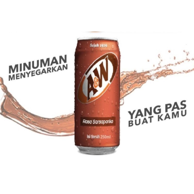 

A&W KALENG 250 ML Sarsaparila /AW Root Beer/RootBeer