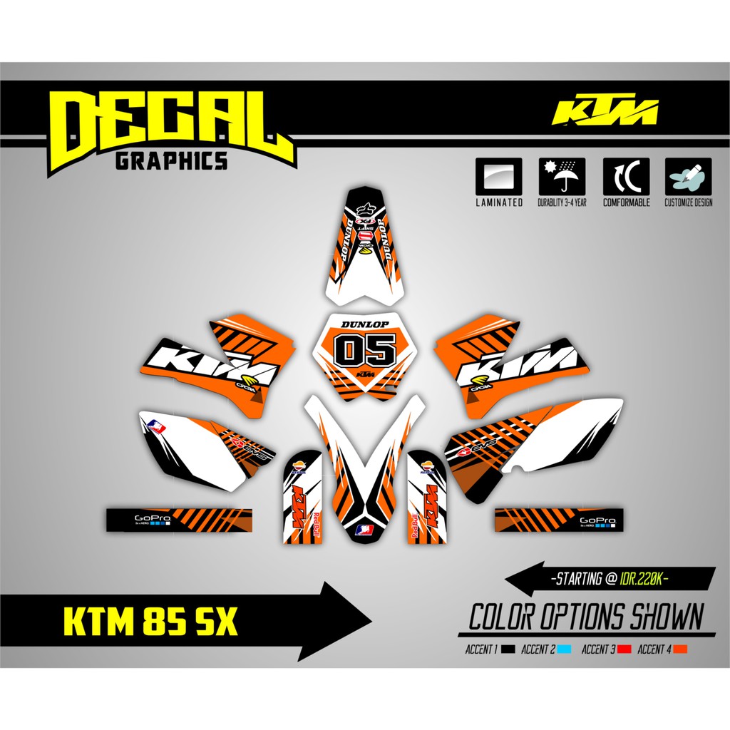 DECAL KTM 85 SX 02