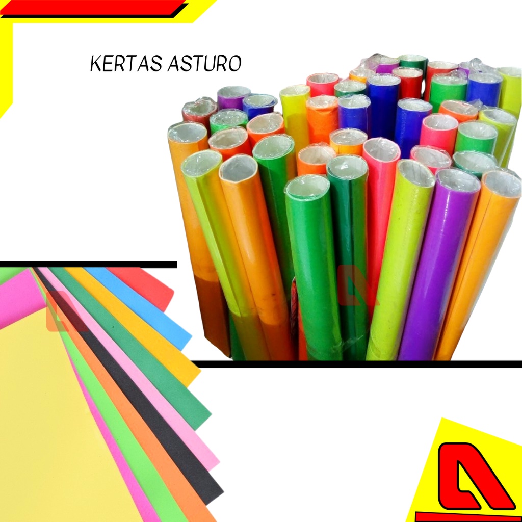 

KERTAS ASTURO / KERTAS MADING WARNA-WARNI KARTON ASTURO / KERTAS ASTURO WARNA WARNI