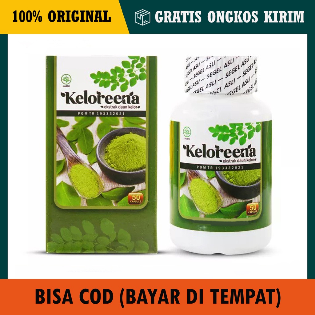 [COD] Obat Herbal Sperma Encer / Pengental Sperma Pria -KELOREENA Original Kapsul Ekstrak Daun Kelor