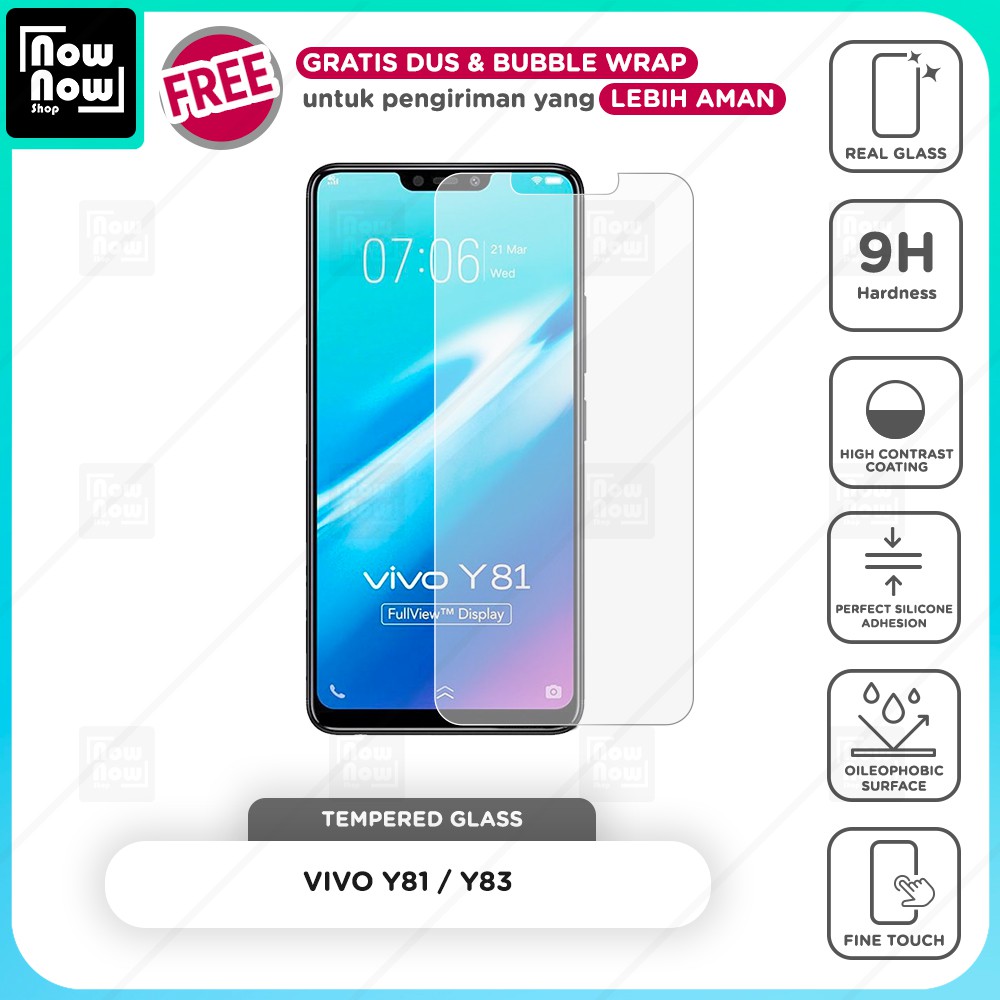 Tempered Glass Anti Gores VIVO Y81 / Y83 Screen Guard Protector 9H Kaca Temperglass