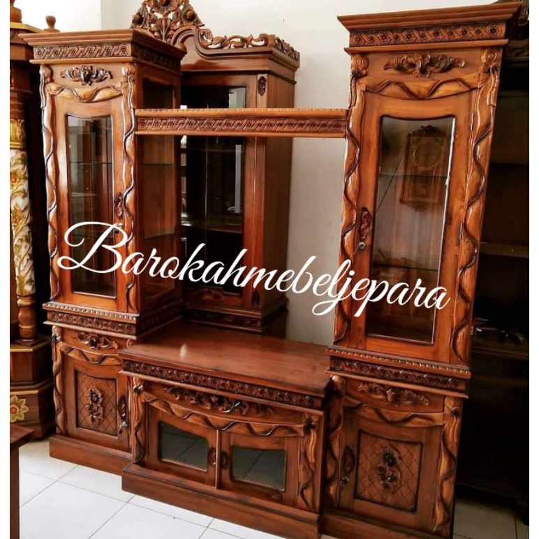 Bufet Tv jati Jepara Ukir