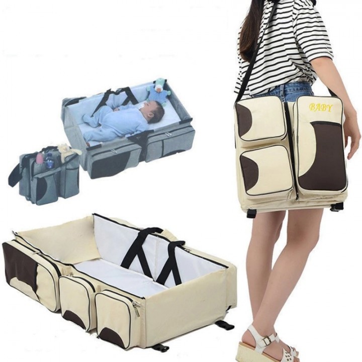 AKN88 - Multi-function 2-in-1 Travel Foldable Baby Bed and Diaper Bag