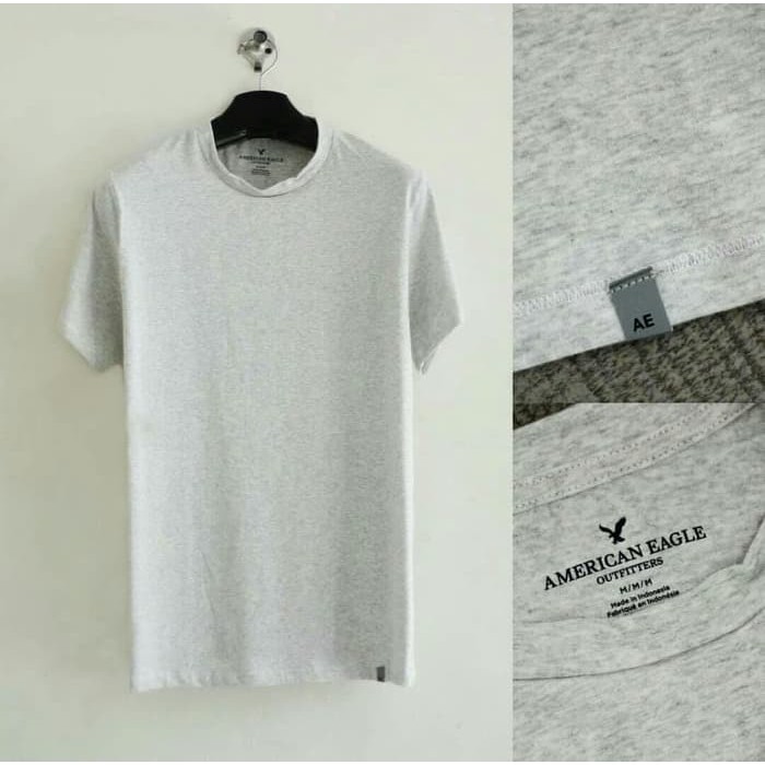 Populer AMERICAN EAGLE TEE TSHIRT KAOS POLOS [ORIGINAL]CREAM NAVY