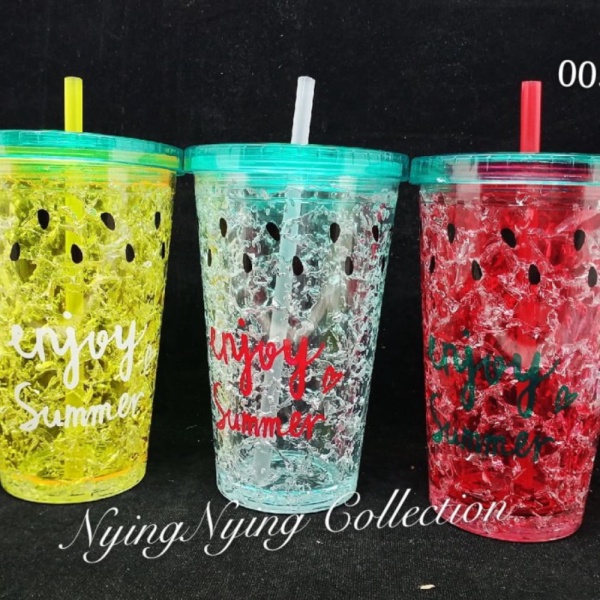 

- 003 Sedot Cup Putih Frosty / Ice kristal Diskon Mug Gelas Botol Dijual