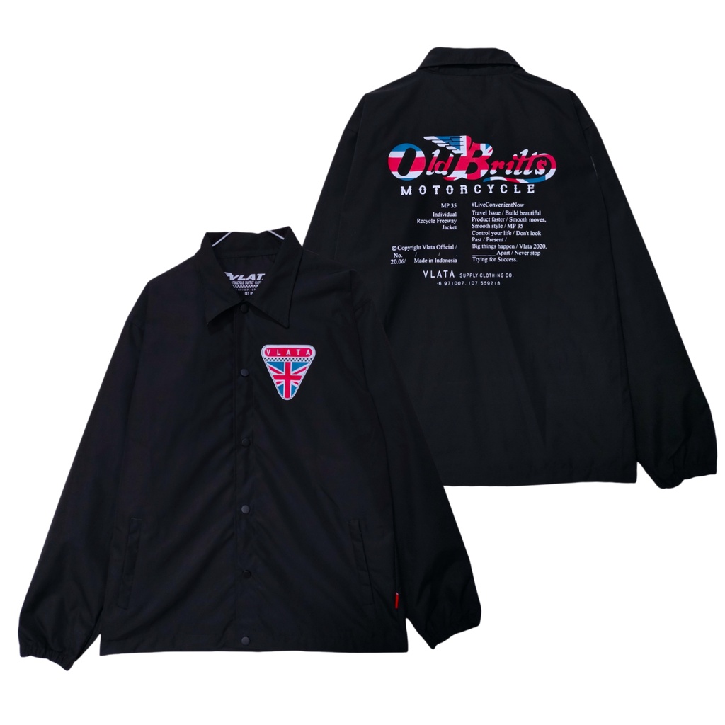 Vlata Coach Jacket Waterproof - Old Britts Black