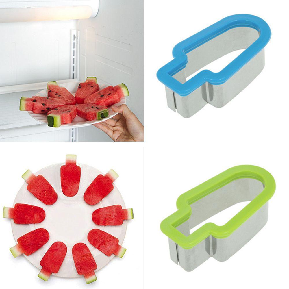 Suyo Cetakan Pemotong Semangka Gadget Cookie Stainless Steel Fruit Slicer