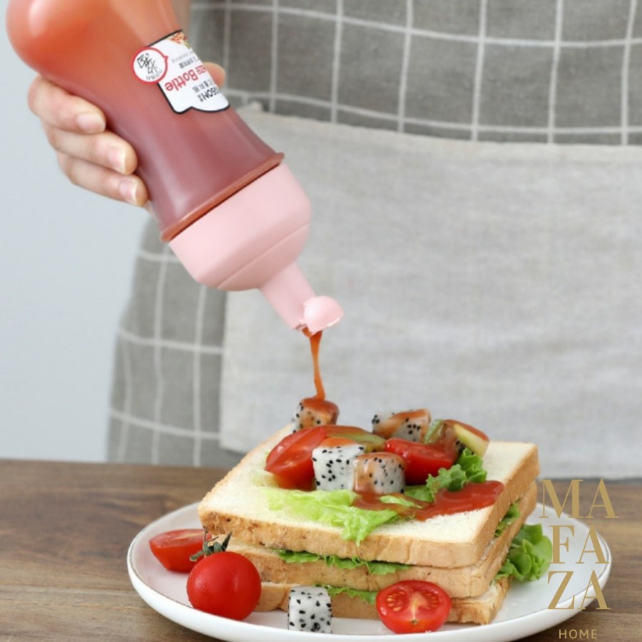 Botol Mayonaise Caos Plastik Kecap Saus Putih Anti Tumpah 350ml Botol Wadah Saos Putih Minyak Goreng Plastik Wadah Saus Botol