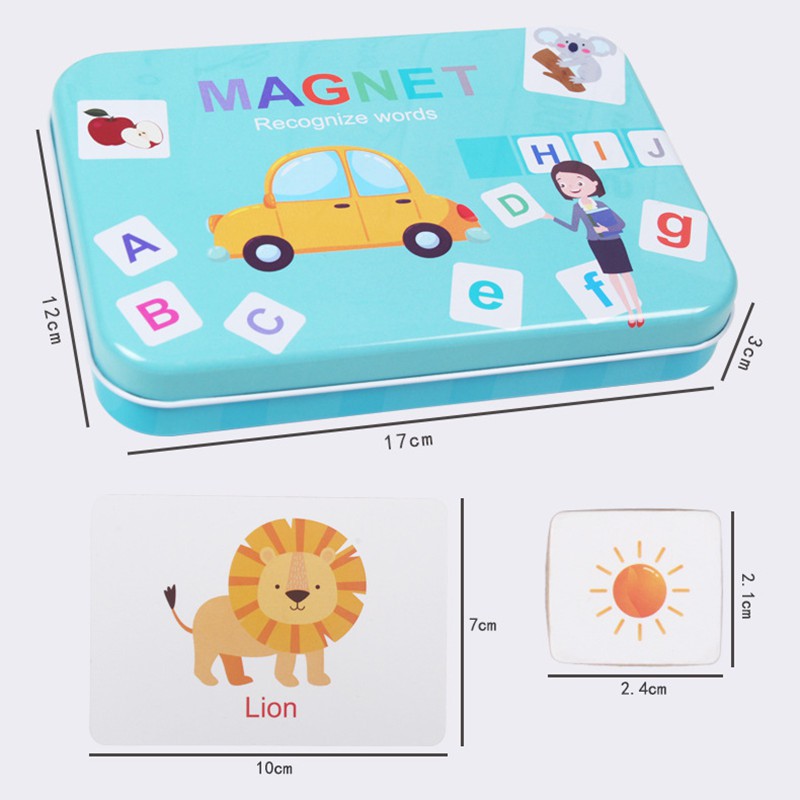 MOMMYCARE MAINAN EDUKASI MAGNET RECOGNIZE WORDS/SPELLING GAME KALENG/ MAINAN ALFABETH MAGNETIC