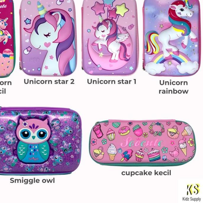 

TRENDY TEMPAT PENSIL KOTAK PENSIL AK PEREMPUAN HARDCASE 3DLOL UNICORN DFD6546E
