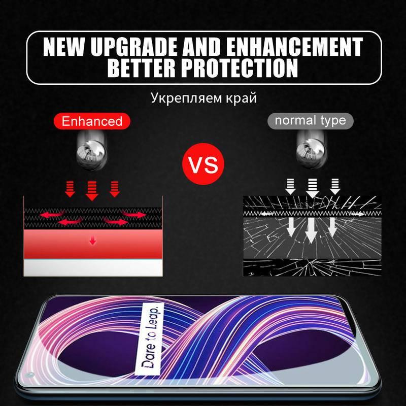 9D Full Protective Glass For Realme 6 7 8 Pro 6S 6i 7i Global 7 Asia Tempered Screen Protector on C3 C3i C11 C15 C21 Glass Film