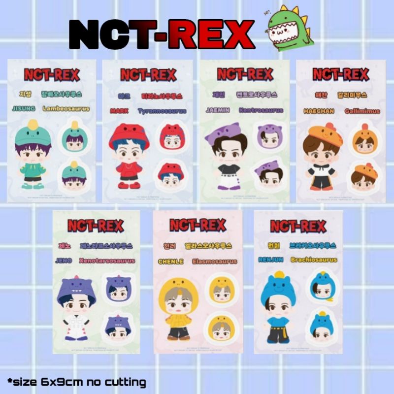 Stiker NCT REX PINKFONG DINO ABC Sticker Set