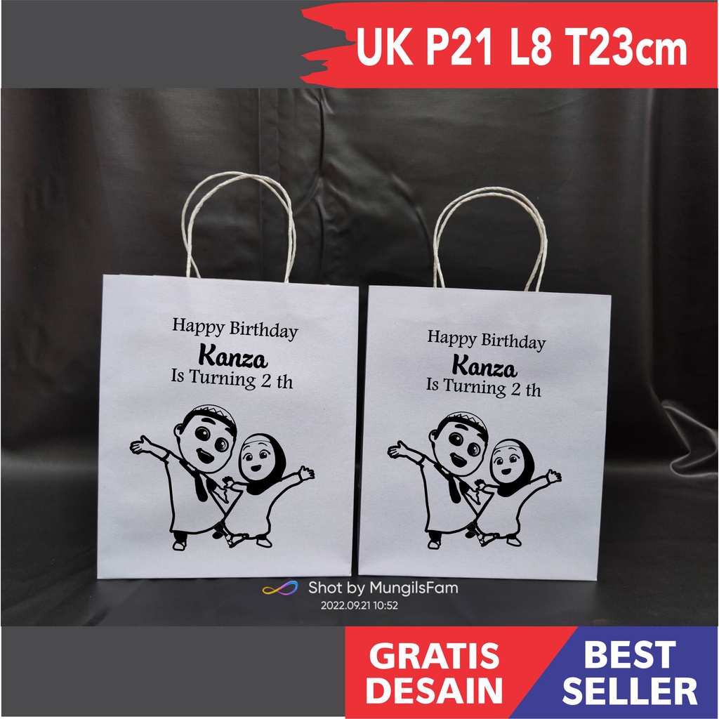 Paperbag Ultah, Paperbag Ultah Anak ,Tas Kertas Ultah Anak ,Tas Ultah Anak, Tas Ultah Goodiebag, Tas