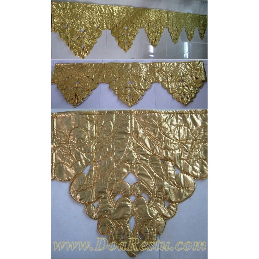 Dekorasi Poni Taplak meja tamu prasmanan wedding catering busa bordir