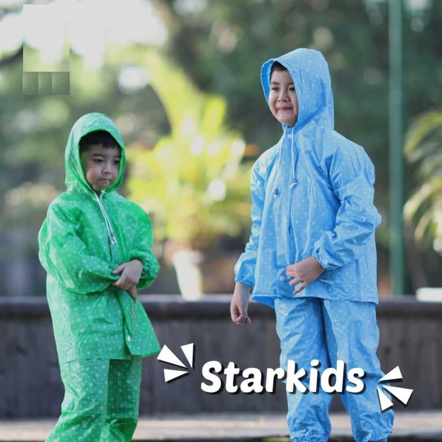 Jas Hujan Celana anak stelan STAR KID plevia type 110 seperti Kido Kids Cakep